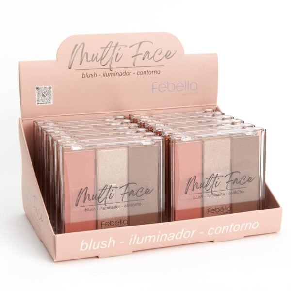 Paleta 3 em 1 Multi Face, Blush, Contorno e Iluminador - Imagem 7