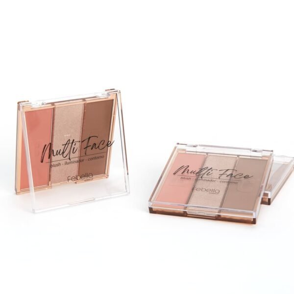 Paleta 3 em 1 Multi Face, Blush, Contorno e Iluminador - Imagem 2